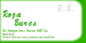 roza bures business card